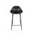     Pangea Home Lucillie Black Modern Monochrome Molded Plastic Bar Stools- 30" Seat Height - Hairpin Metal Legs and Footrest-90756823
