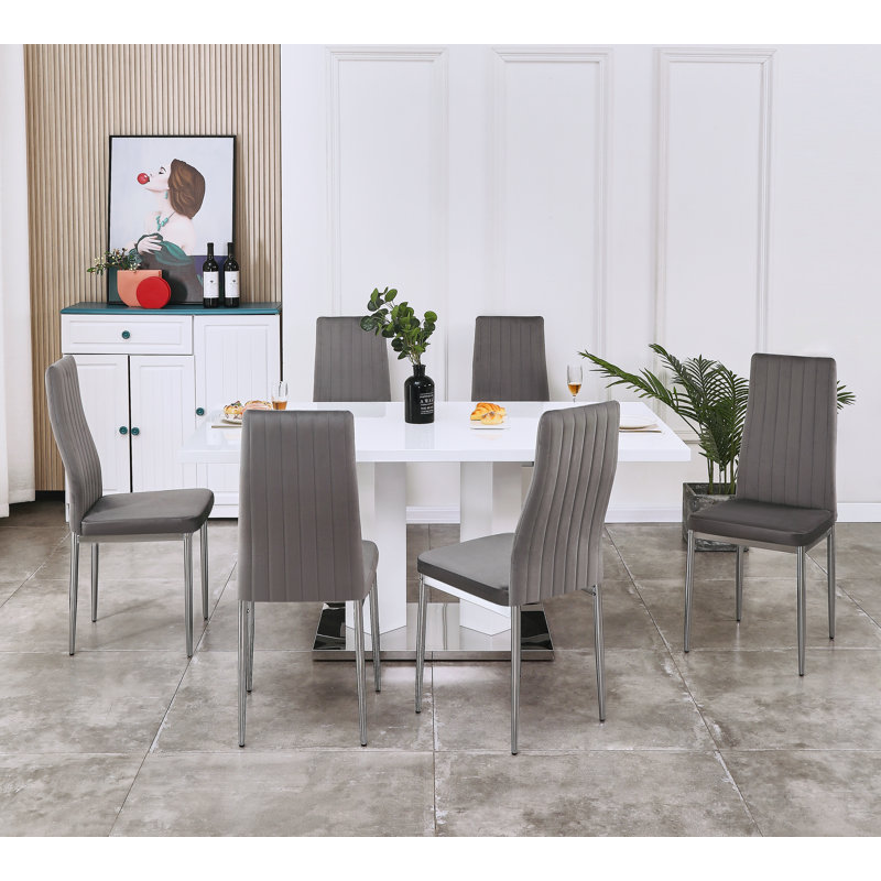 Brittlynn 6 - Person Dining Set, Grey