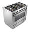 Cuisinière à double combustible Verona Ultima Series de 36 pouces avec 5 brûleurs scellés (acier inoxydable)