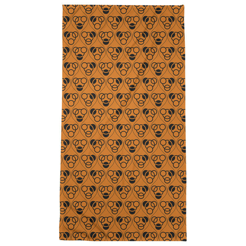 Bath Towel, Yellow/Black, Poly/Cotton