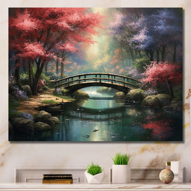 Japon, terre du Samouraï IV - Japon, art mural encadré, Toile tendue, H 16 po x l 32 po x P 1 po