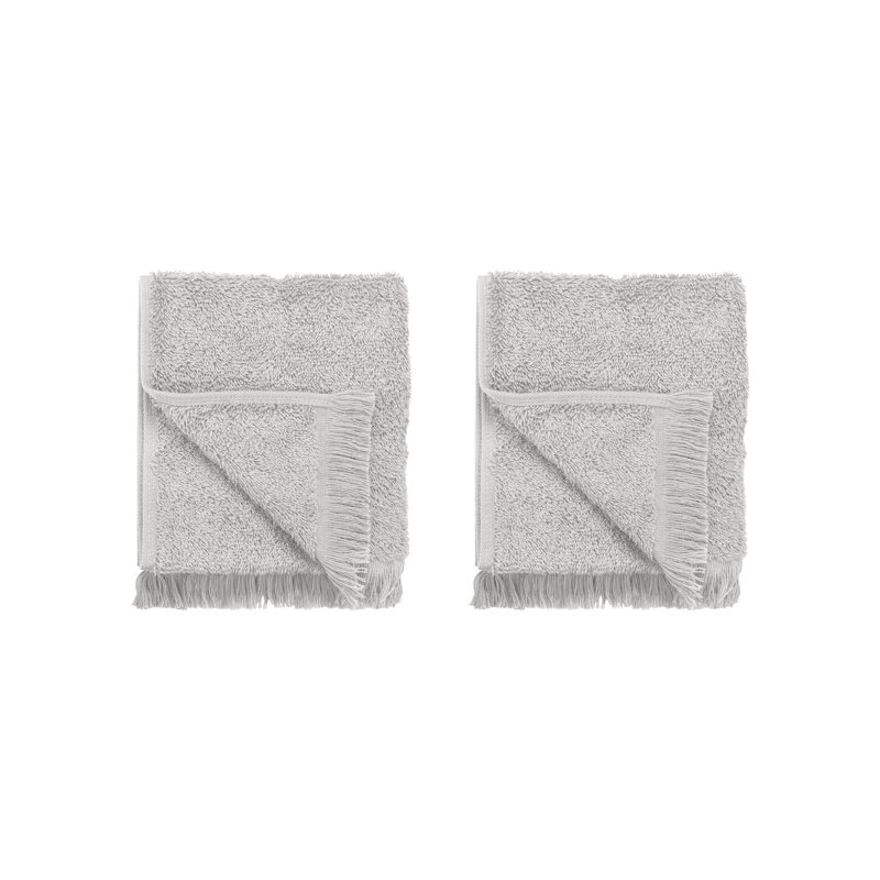 Ensemble de serviettes essuie-mains à franges 100% coton biologique FRINO, Micro-puce
