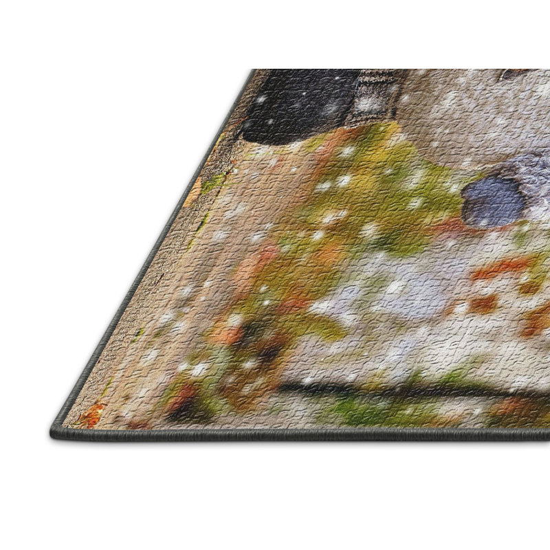 Tapis beige bonhomme de neige, Rectangle 2 pi x 3 pi
