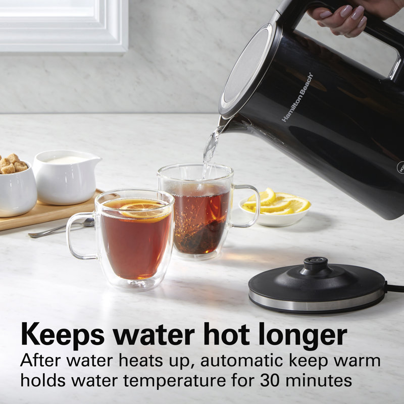 Hamilton Beach 1.7L Black Stainless Steel Digital Kettle