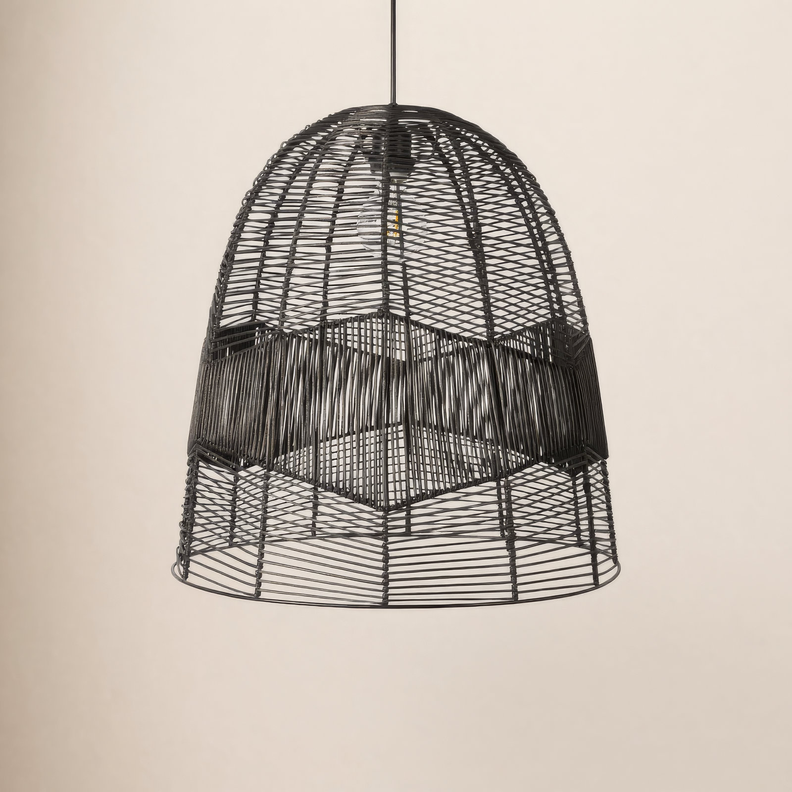 Mel 1-Light Metal Dome Pendant , 21" H x 20" W x 20" D
