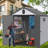 6*8ft resin plastic storage shed for backyard garden big spire Tool storage