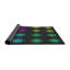 Rose floral/vert/Tapis décoratif noir-114514059