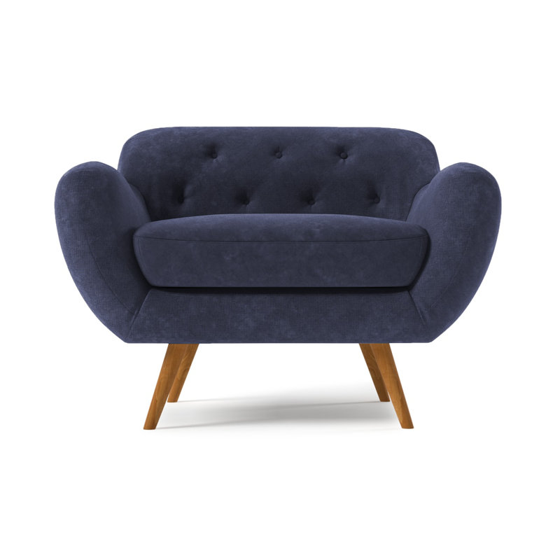 Jefferson Upholstered Armchair, Navy Blue