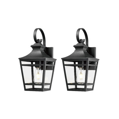 Grandes appliques murales d'extérieur pour la maison, luminaires d'extérieur de 16,5 pouces, appliques murales d'extérieur murales imperméables avec verre transparent pour le couloir du garage (paquet de 2)