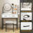 Borach 31.5" W Makeup Vanity with Lighted Mirror and Seat-1719561648