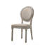 Tan Fabric & Salvaged Light Oak Finish Side Chair (Set Of 2)