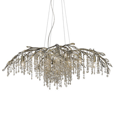 Montriel 12 - Light Steel Dimmable Tiered Chandelier