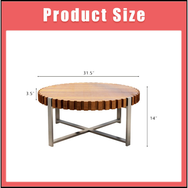 Latitude Run® Modern Handcraft Drum Coffee Table - Wayfair Canada