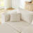 Compact Modular Sectional,Compressed Corduroy Sofa With Modern Minimalist Style, Ultra-Comfy Compression Modular Sofa With Space-Saving Efficient Design-Beige