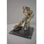 Statue de baggs jouant du violon en bronze, finition argentée - Taille: L 12 po x l 9 po x H 11 po.