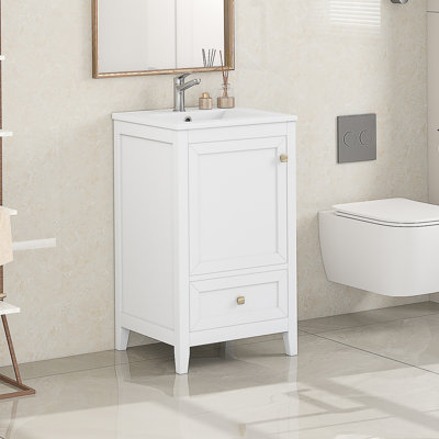 20'' Single Bathroom Vanity With Ceramic Top