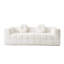 Canapé de 84,6 pouces de style moderne sans os avec deux coussins décoratifs circulaires et trois places en mousse-908892248-908892255-908892249