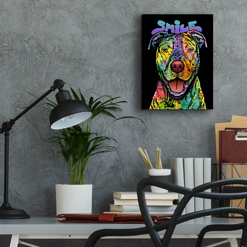 Winston Porter «That Smile» par Dean Russo Studios, art mural en verre acrylique ACR-40097, H 16 po x l 12 po x P 0,13 po