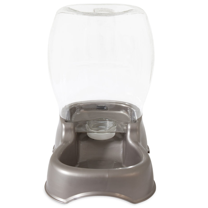 Pearl Tan Small Plastic Gravity Water Dispenser for Pets