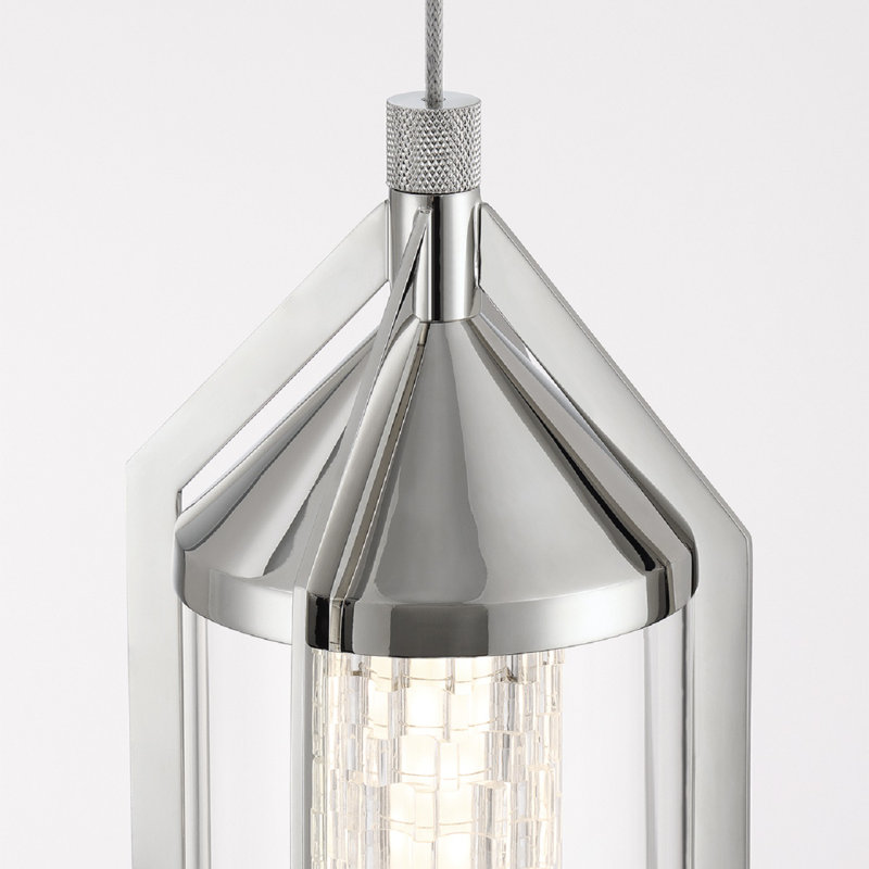 Espada 1 Light Pendant, Polished Nickel