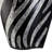 14" Tall Polyresin Decorative Vase, Black finish with Silver Zebra Pattern
