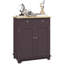 Coffee Finish Sideboard With Solid Wood Countertop