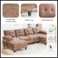 Canapé modulaire en U avec méridiennes doubles, poches de rangement et coussins d'accoudoirs pour un confort de salon spacieux-1231904400