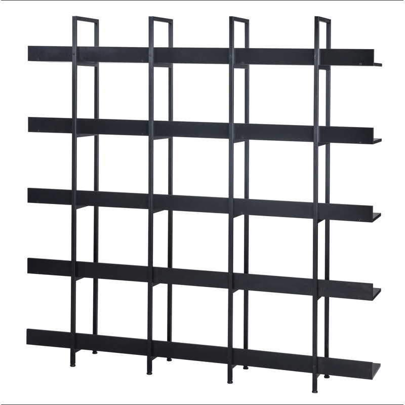 Bibliothèque à 5 niveaux avec bureau ouvert, étagère de style industriel rétro avec structure en métal, panneau de fibres à densité moyenne (ancien numéro de référence: WF286176AAB / N725P247766Z)