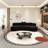Black semi-circular curved corner sofa-106295172-106295171