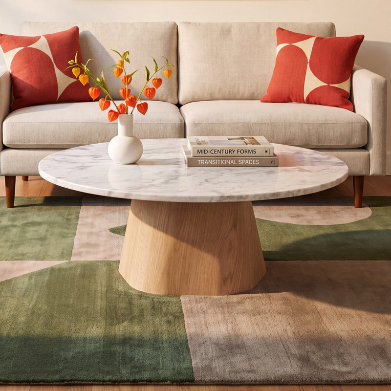 Ashwin Marble Top Single Coffee Table