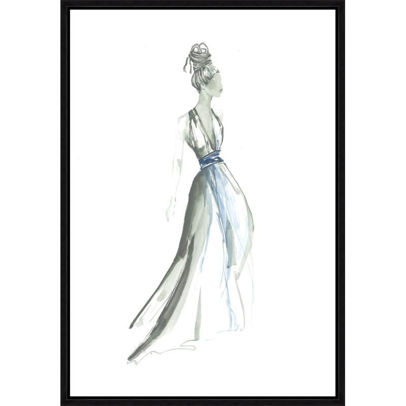 A Night At The Gala II Painting by Michel Smith Boyd, Black Framed