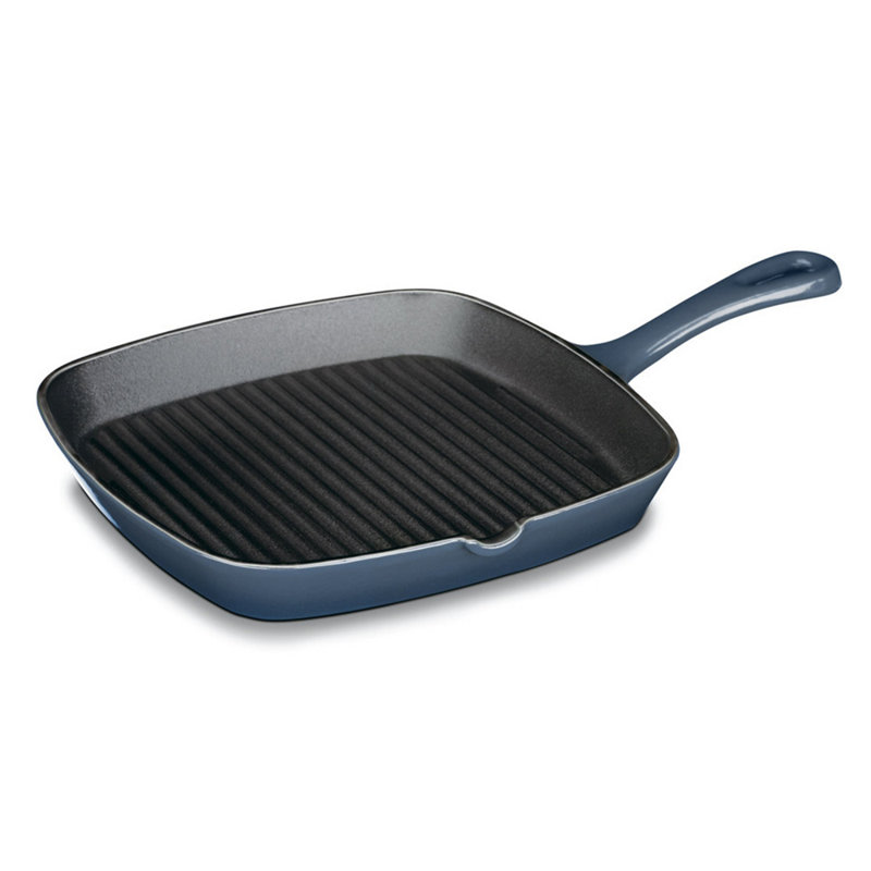 Cuisinart 9.25 in. Cast Iron Non-Stick Grill Pan, Blue