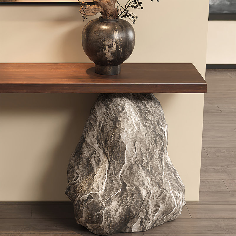 Retro Art Console Table, 31.5" H x 47.24" W x 11.81" D