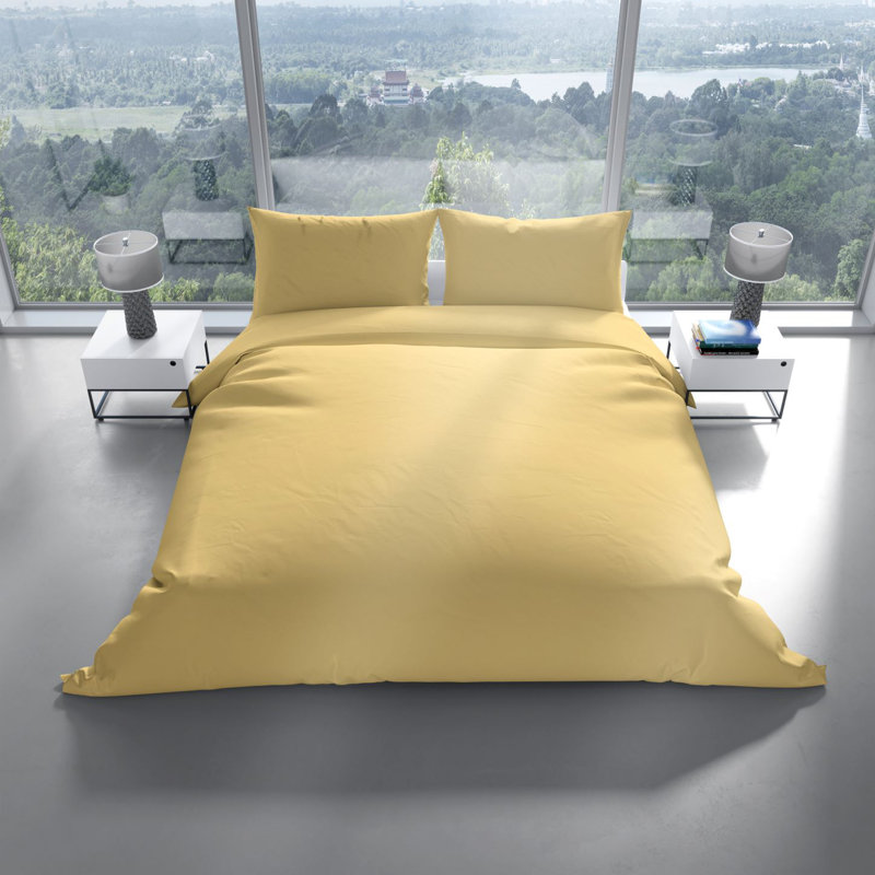 Elio Bed Linen, 135 x 200cm Duvet Cover + 1 Pillowcase (80 x 80cm), Beige