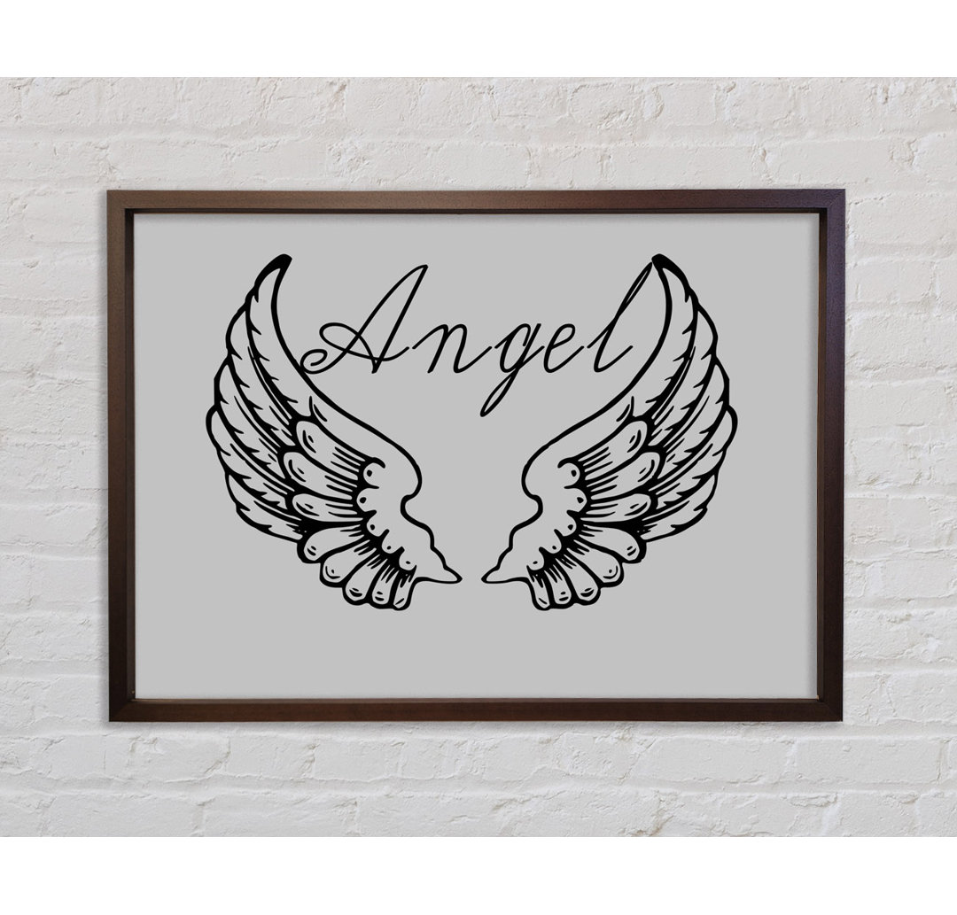 Angel Wings 4 Grau - Druck