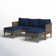 Aubre 3-Piece Outdoor Conversation Set with Sofa and Ottomans
