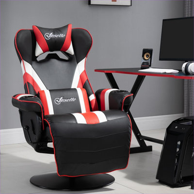 Fauteuil inclinable avec support lombaire, repose-pieds et porte-gobelet
