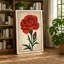 Crimson Carnation Study Botanical - Wrapped Canvas-545303463-545303456