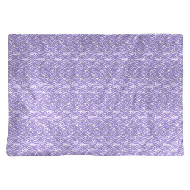 Napperon alternant en treillis hexagonal de 18 po en coton, Mauve pastel