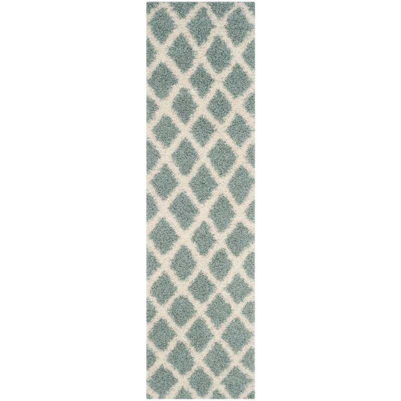 Arsheq Sgd-Dallas Shag Performance Geometric Rug, Runner 2'3" x 8'
