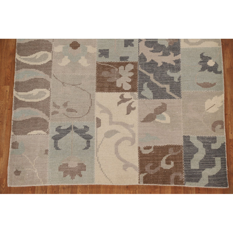 One-of-a-Kind Rectangle 5'2" X 7'10" New Age Wool Area Rug in