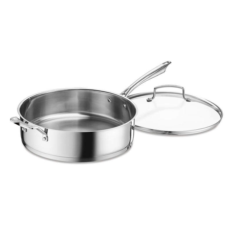 Cuisinart Stainless Steel Saute Pan with Lid, 6 Qt.