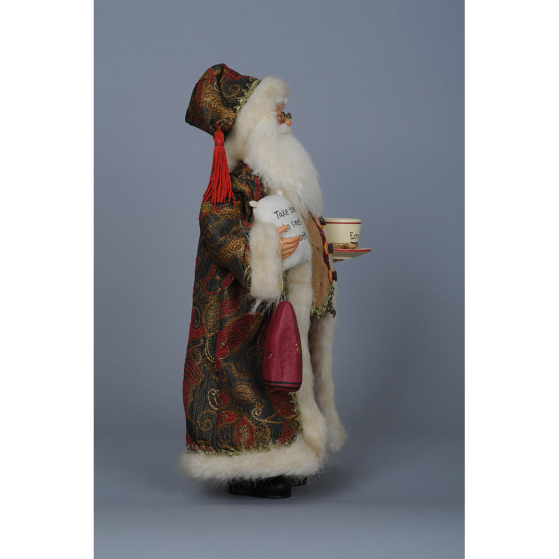 Christmas Coffee Santa Figurine