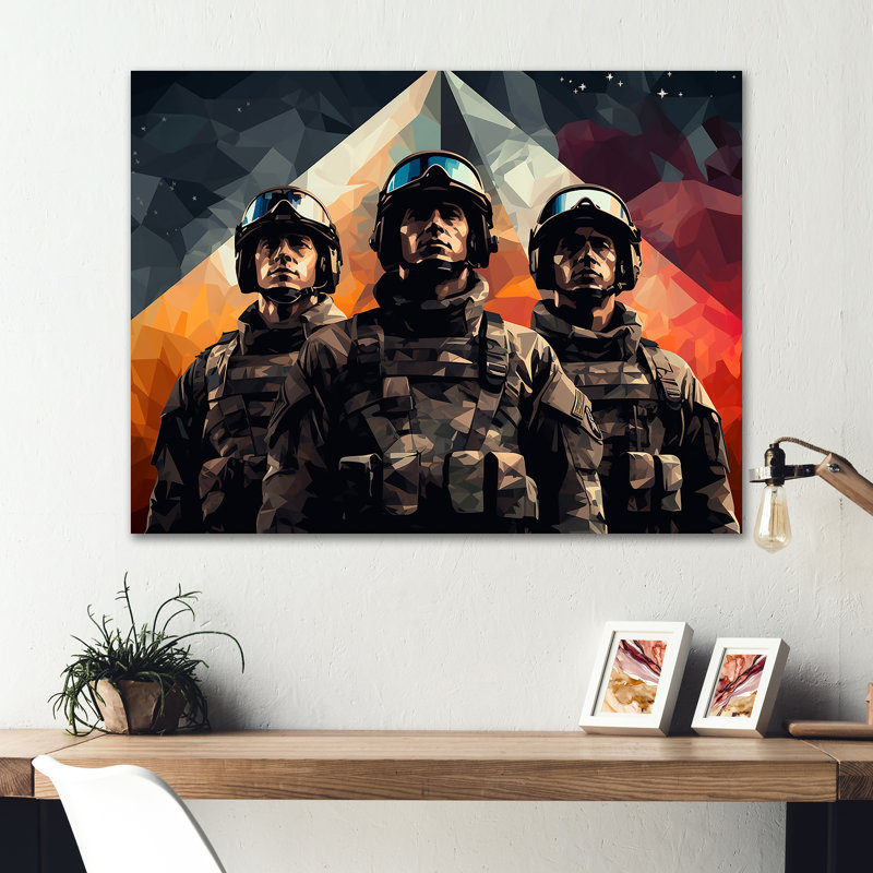 Militaires de précision militaire - Art mural militaire en métal MT131973, H 30 po x l 40 po x P 1,5 po