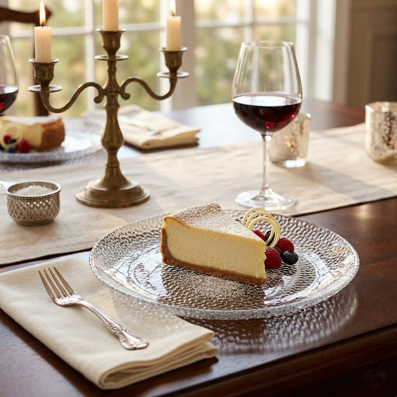 Ensemble de 4 assiettes à salade en verre Madellyne