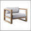 Chaise longue d'extérieur en bois d'eucalyptus avec coussins gris Paradise