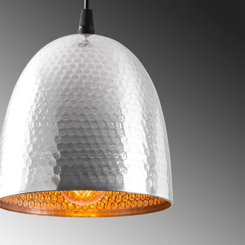 Élégant lustre scandinave, corps en métal argenté, 43,3 po x 43,3 po x 44,5 po | 1 x douille E27 (40 W maximum), idéale pour le salon et la salle à manger, conception élégante avec câble réglable de 35,4 pouces, indice de protection IP20