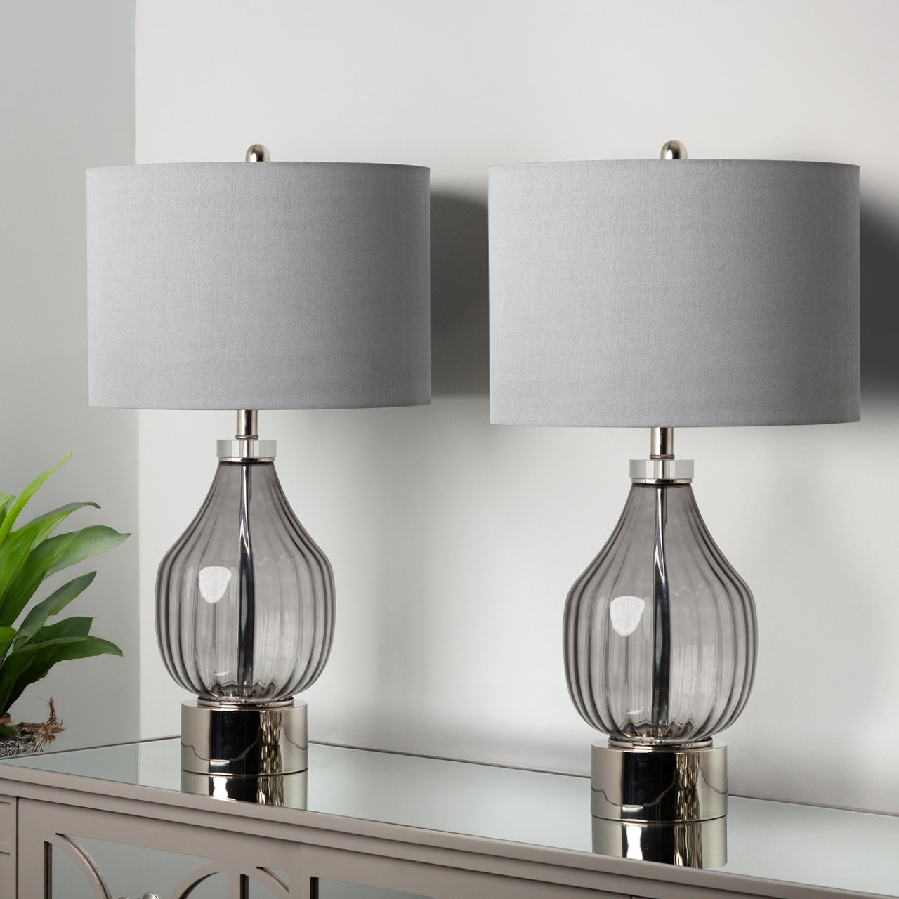 Desk Lamp Silver Grey Bedside Lamps Buy Grey Fairford Extra Large