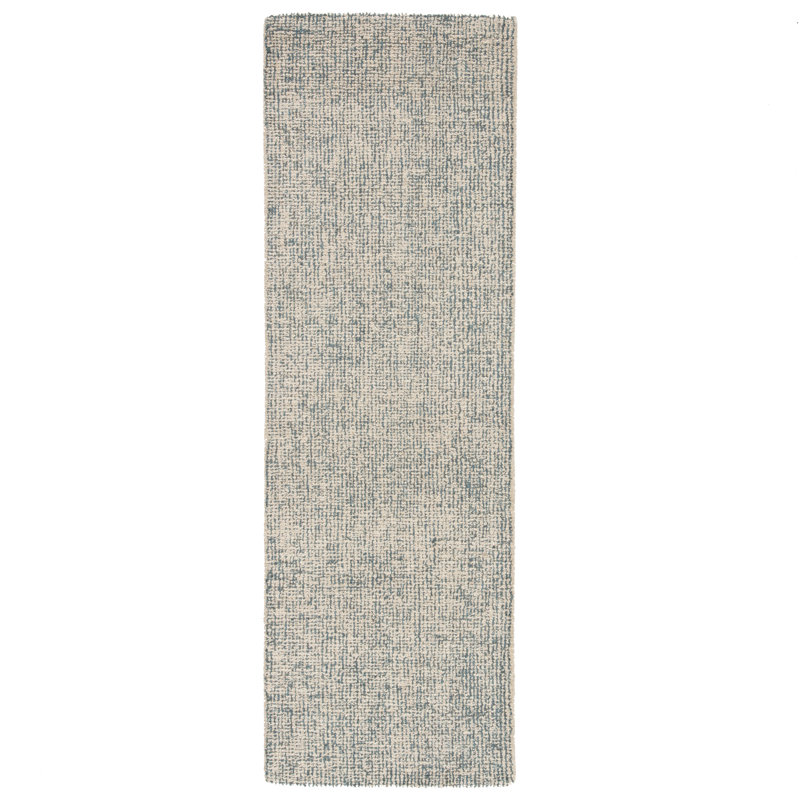 Tapis gris en laine touffeté à la main Pepin, Tapis de couloir 2 pi 6 po x 8 pi