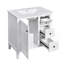 Meuble-lavabo 30 po avec lavabo en céramique-345438762
